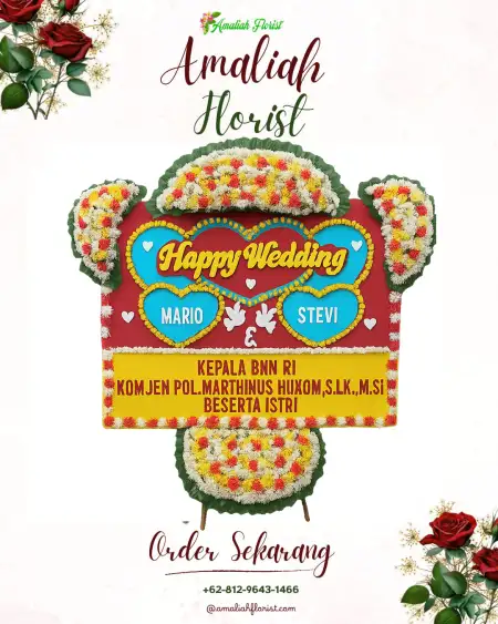Papan Bunga Pernikahan Taman Wisata Situ Gintung